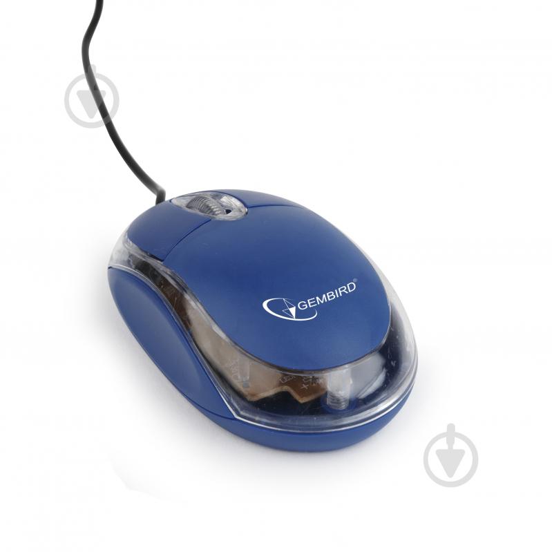 Мышка Gembird MUS-U-01-BT blue - фото 1 Мышка Gembird MUS-U-01-BT blue - фото 1