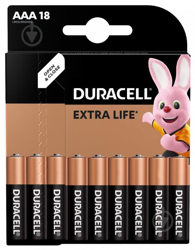 Батарейки лужні Duracell AAA (мізинчикові) 18 шт. - фото 2