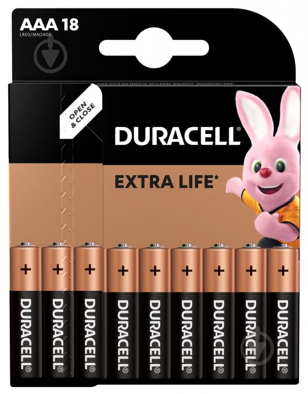 Батарейка Duracell AAA (мизинчиковые) 18 шт. - фото 2