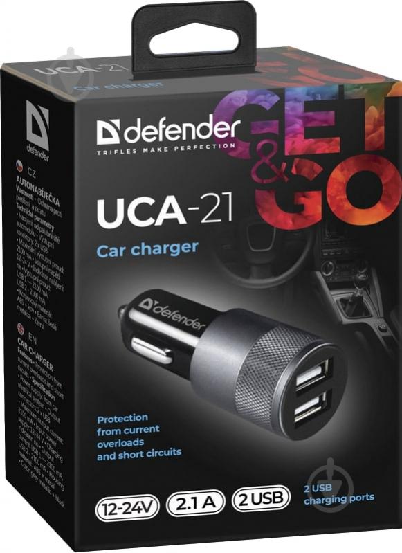 Автомобильное зарядное устройство Defender UCA-21 5V/2.1A - фото 3