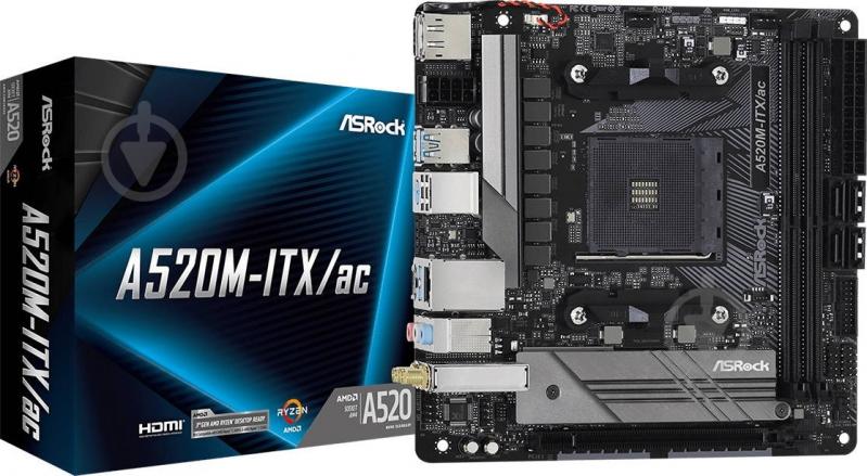 Материнская плата ASRock A520M-ITX/AC (Socket AM4, AMD A520, mini ITX) - фото 6