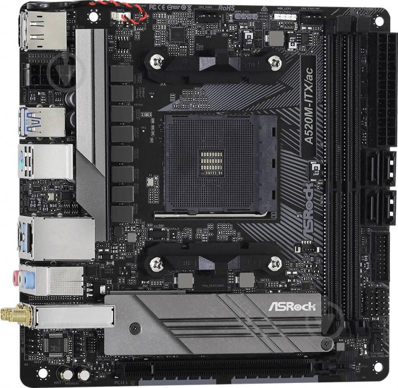 Материнская плата ASRock A520M-ITX/AC (Socket AM4, AMD A520, mini ITX) - фото 4