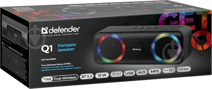 Акустическая система Defender Q1 1.0 black (65301) - фото 5 Акустическая система Defender Q1 1.0 black (65301) - фото 5