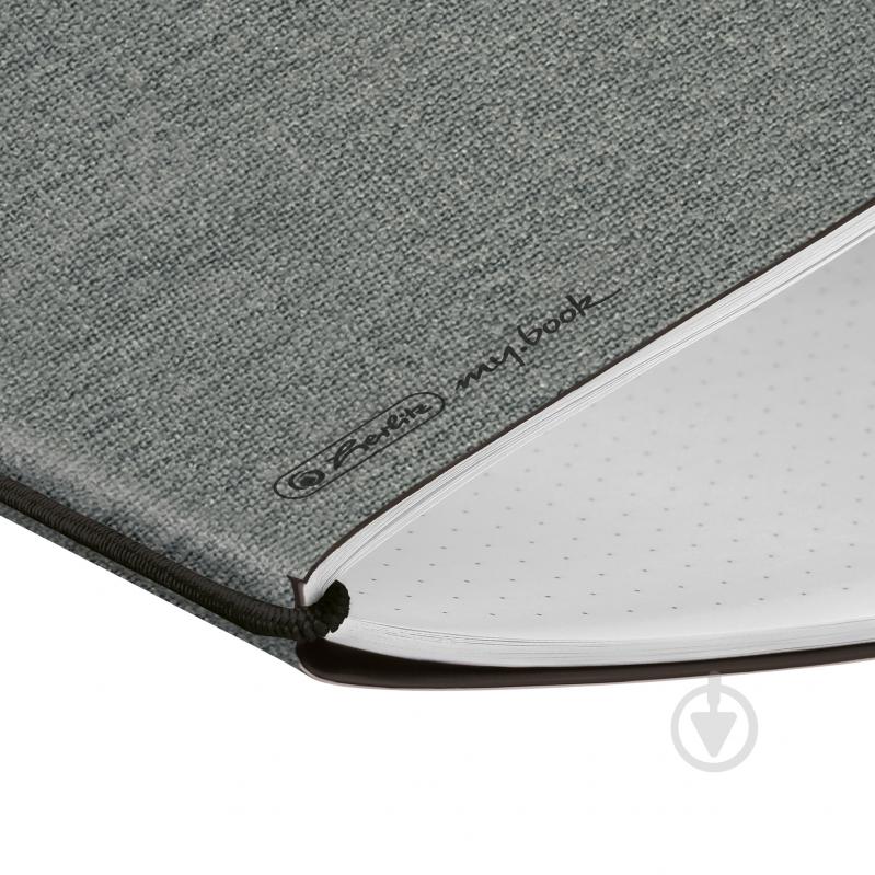 Блокнот Herlitz My.Book Flex Canvas Grey А5 40 арк. точка - фото 3