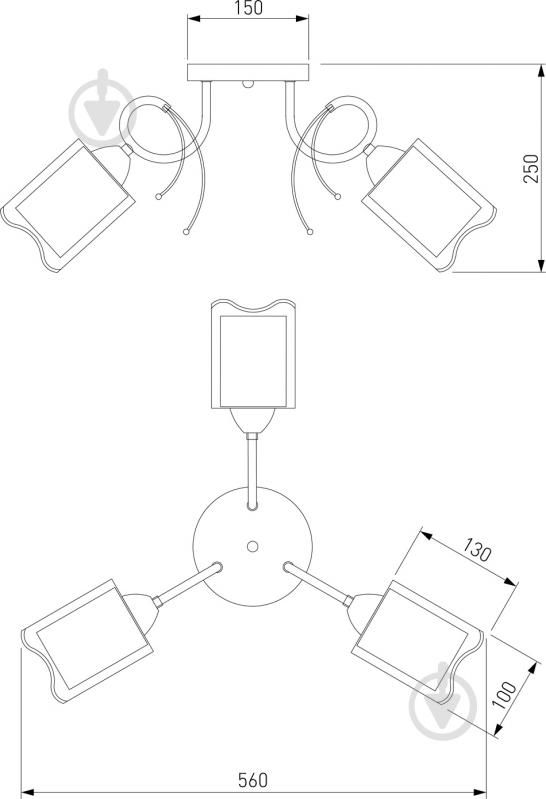Люстра потолочная Strotskis Renee 30122/3 3x60 Вт E27 хром - фото 4 Люстра потолочная Strotskis Renee 30122/3 3x60 Вт E27 хром - фото 4