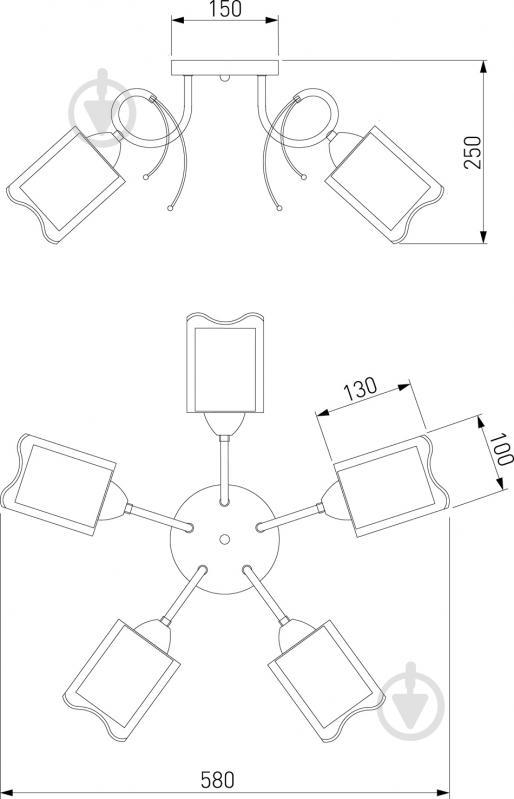 Люстра потолочная Strotskis Renee 30122/5 5x60 Вт E27 хром - фото 4 Люстра потолочная Strotskis Renee 30122/5 5x60 Вт E27 хром - фото 4