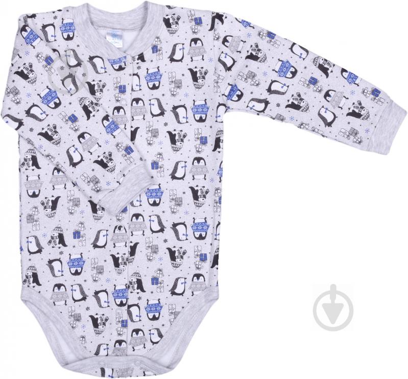 Боді дитяче для хлопчика Baby Veres Penguins р.80 блакитний - фото 6