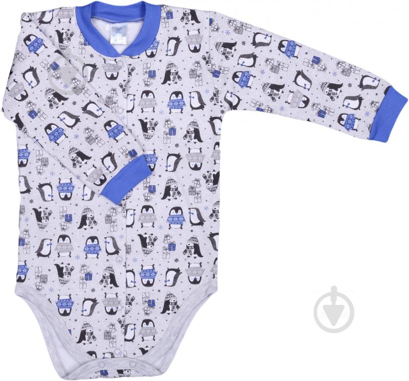 Боді дитяче для хлопчика Baby Veres Penguins р.80 блакитний - фото 1