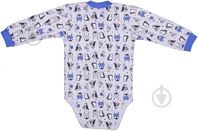 Боді дитяче для хлопчика Baby Veres Penguins р.80 блакитний - фото 3