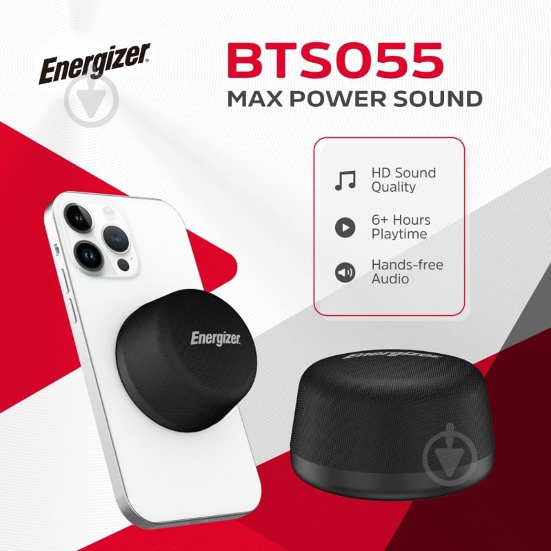 Портативная колонка Energizer 1.0 black (BTS055) - фото 5
