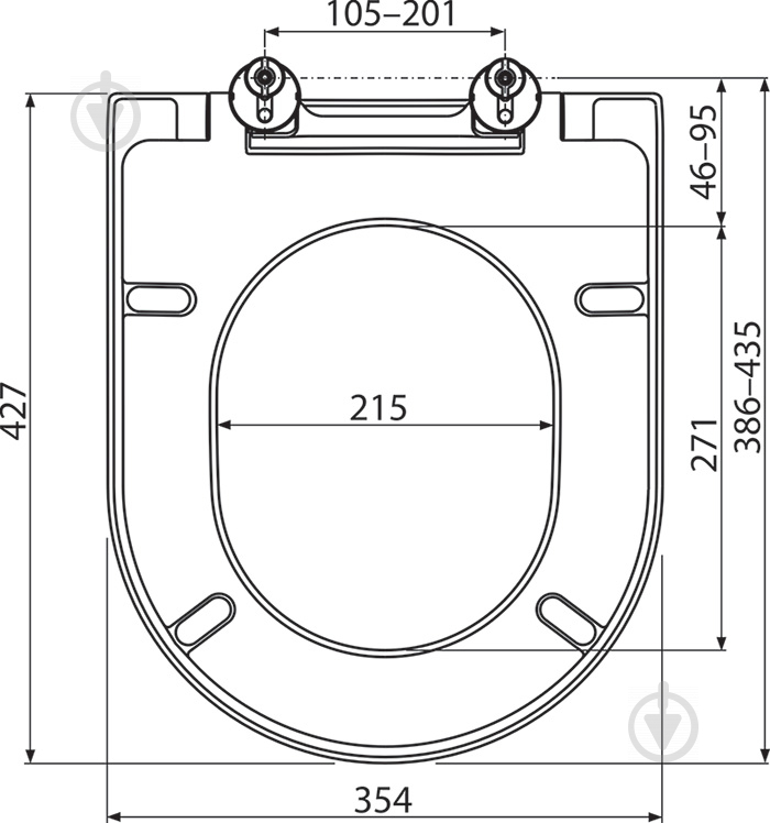 Сиденье для унитаза Ravak WC сиденья Uni Chrome 02A белый X01549 - фото 4