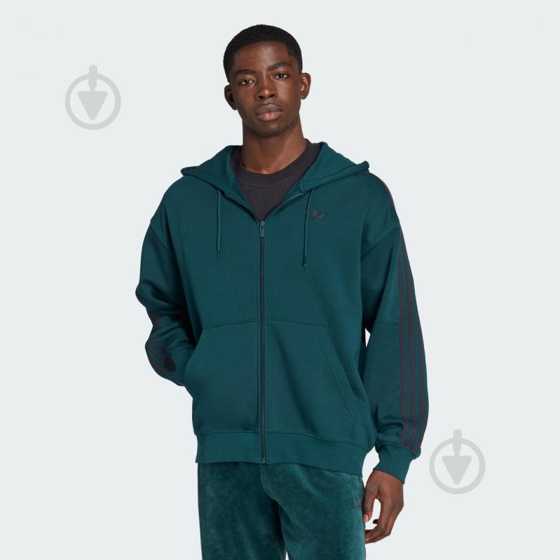ᐉ Джемпер Adidas BAGGY FZ HOODIE JX1549 р.2XL зелений • Краща