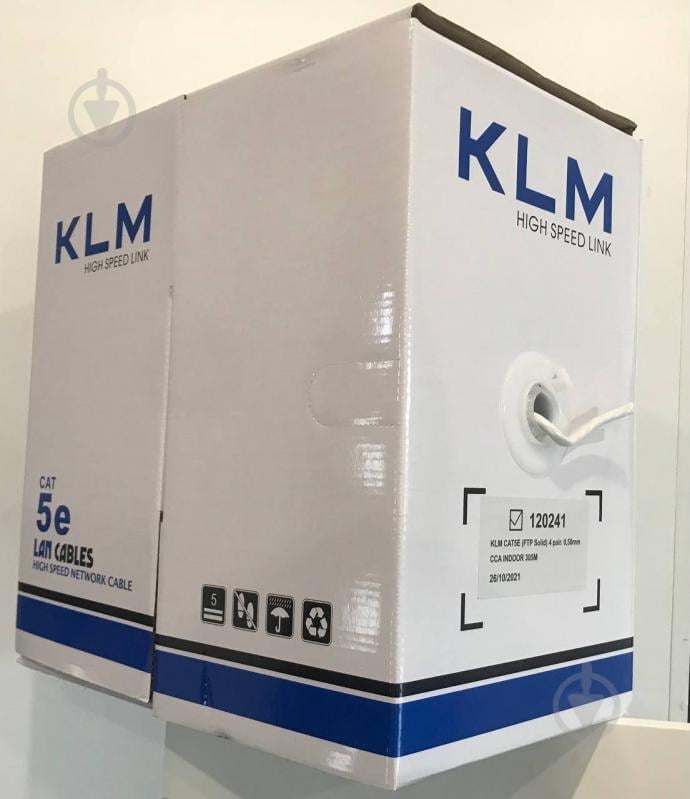 Кабель комп'ютерний KLM FTP CCA 5 кат. 4x2x0,50 мм - фото 2