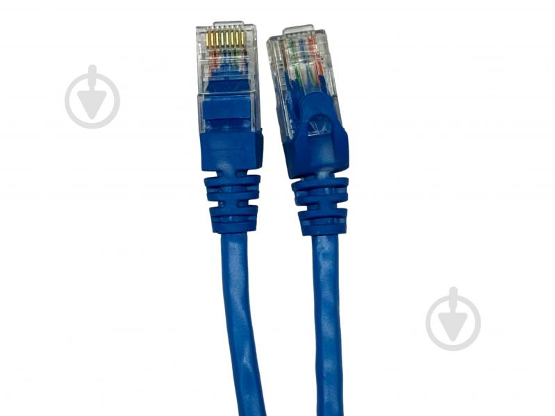 Патч-корд Gear GPC-UTPCCARJ45-0.25BE, RJ45, UTP 5e, 24AWG 0,25 м синій - фото 1