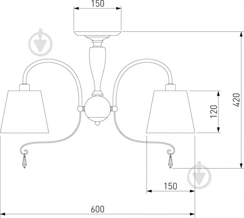 Люстра потолочная Strotskis Dalila 70096/5 5x40 Вт E14 хром/голубой - фото 6 Люстра потолочная Strotskis Dalila 70096/5 5x40 Вт E14 хром/голубой - фото 6