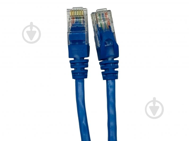 Патч-корд Gear GPC-UTPCCARJ45-0.5BE, RJ45, UTP 5e, 24AWG 0,5 м синій - фото 1