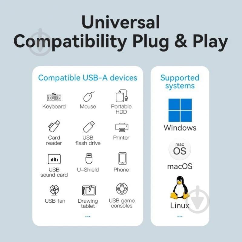 USB-хаб Vention CHLBB-SCB - фото 4