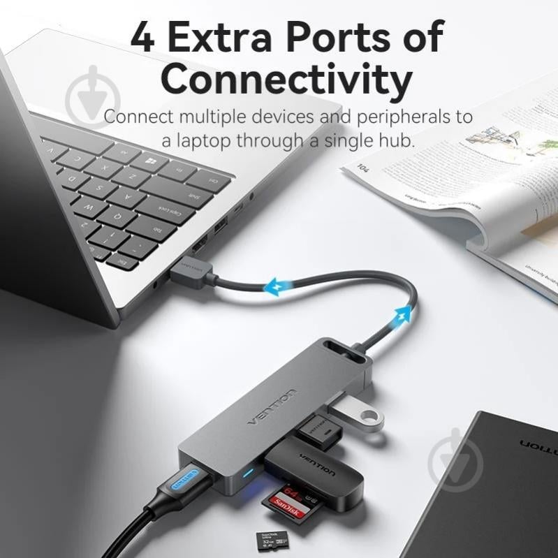 USB-хаб Vention CHLBB-SCB - фото 5