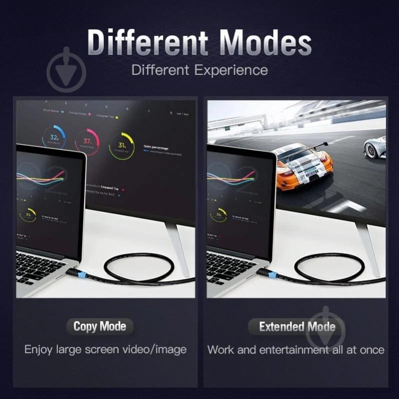 Кабель Vention 10 м черный (AACBL) - фото 5 Кабель Vention 10 м черный (AACBL) - фото 5