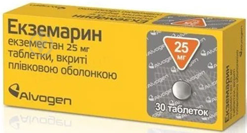 Екземарин в/плів. Обол.№30 (10х3) таблетки 25 мг - фото 1