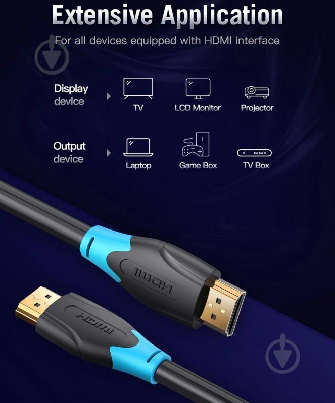 Кабель Vention 20 м чорний (AACBQ) - фото 7