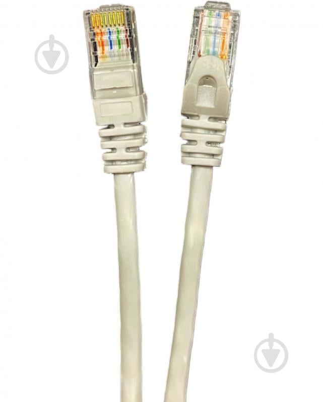 Патч-корд Gear GPC-UTPCCARJ45-15G, RJ45, UTP 5e, 24AWG 15 м сірий - фото 1