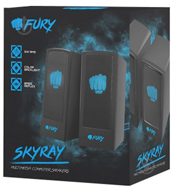 Акустична система Fury Skyray (RMS) USB 2.0 black 5 Вт NFU-1309 - фото 7