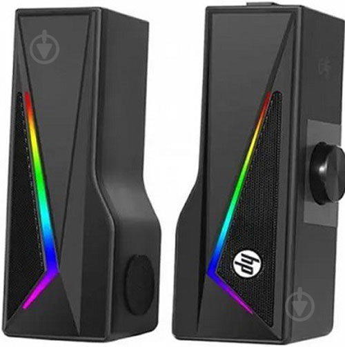 Акустична система HP DHE-6005 USB LED RGB 2.0 black 6 Вт - фото 1