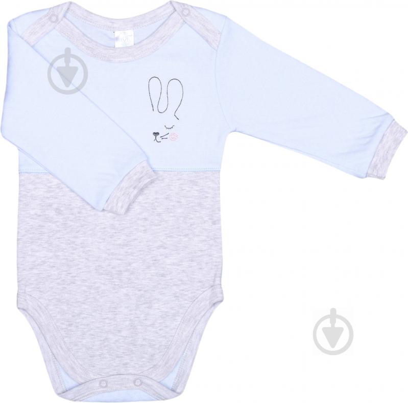 Боді дитяче для хлопчика Baby Veres Honey bunny суцільний р.68 блакитний - фото 1