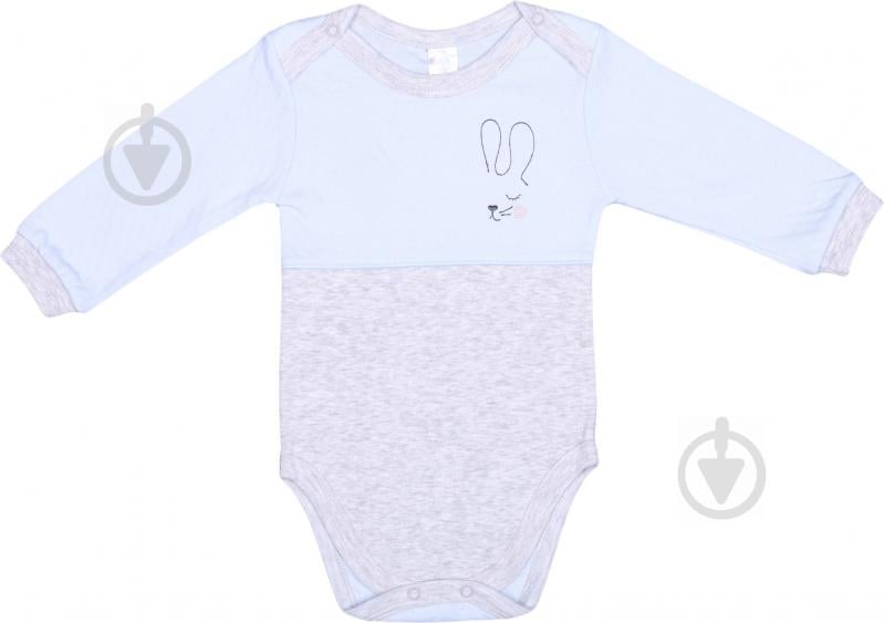 Боді дитяче для хлопчика Baby Veres Honey bunny суцільний р.68 блакитний - фото 2