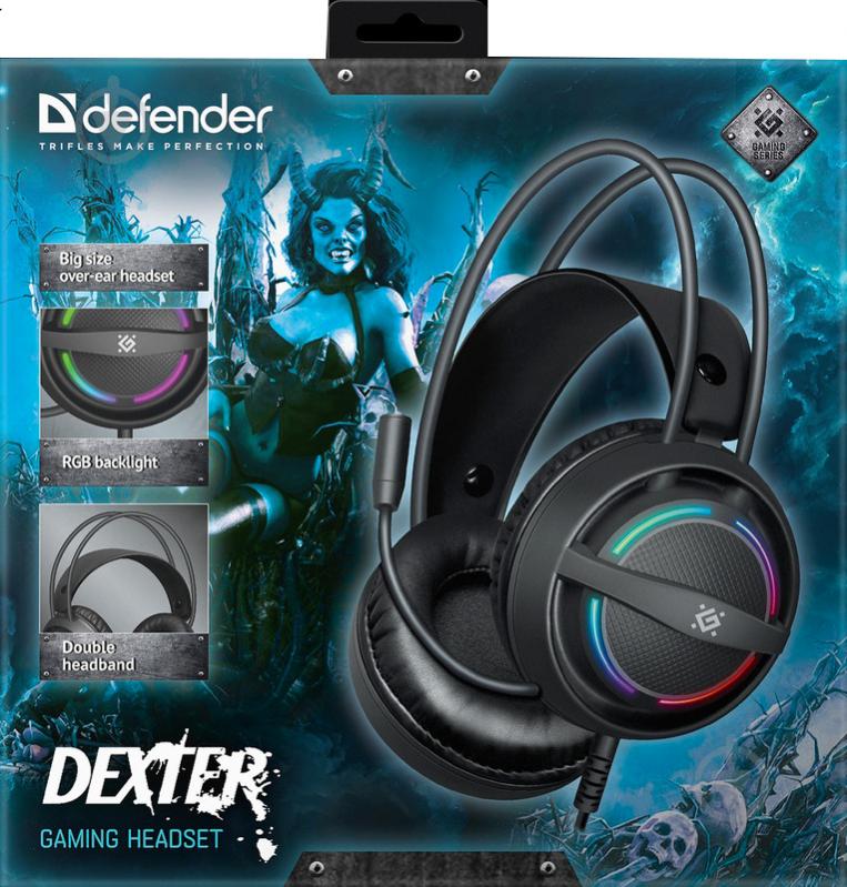 Гарнітура ігрова Defender Dexter RGB black (64595) - фото 9