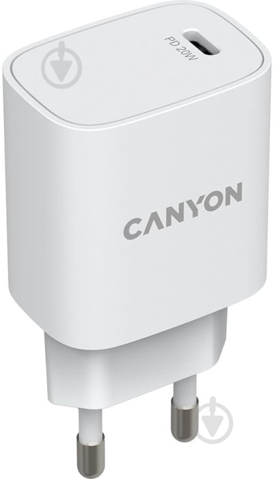 Сетевой адаптер Canyon 20 Вт USB-C H20-02 (CNE-CHA20W02) - фото 1