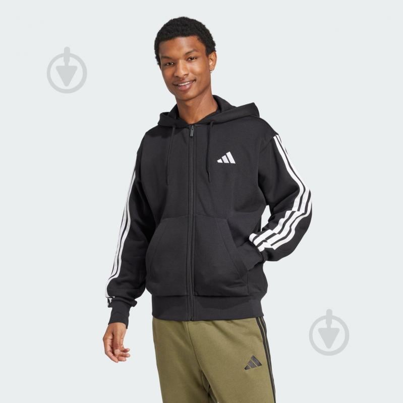 Джемпер Adidas M 3S FL FZ HD JD1870 р.3XL чорний - фото 1 Джемпер Adidas M 3S FL FZ HD JD1870 р.3XL чорний - фото 1