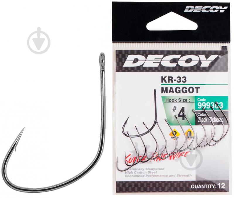 Крючки Decoy KR-33 Maggot №10 14 шт. - фото 1