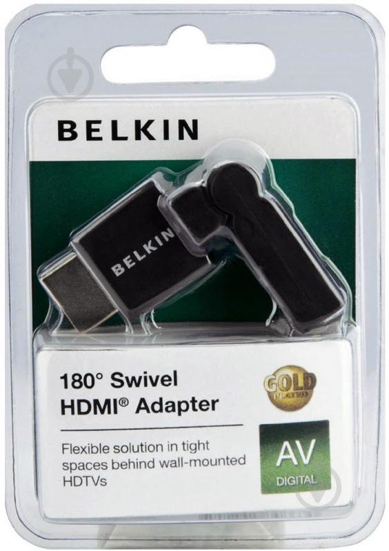 Адаптер Belkin HDMI M – HDMI F чорний (F3Y039bf) swivel - фото 2