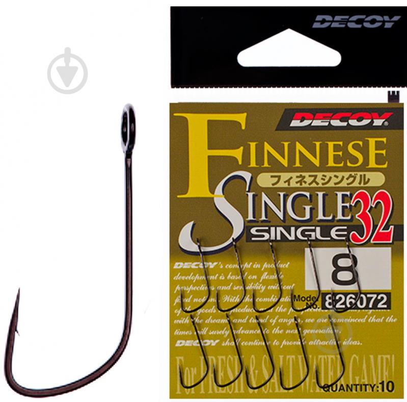 Крючки Decoy Single32 №6 10 шт. - фото 1