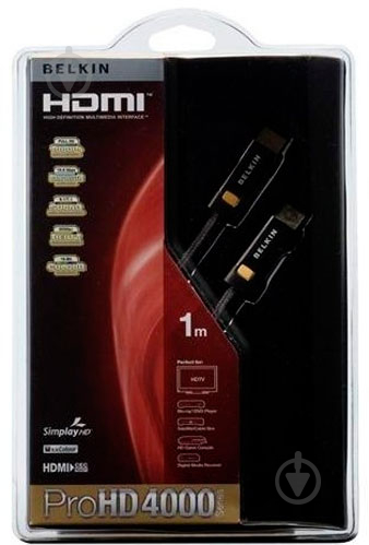 Кабель Belkin HDMI – HDMI 1 м черный (AV10023QP1M) ProHD 4000 - фото 2