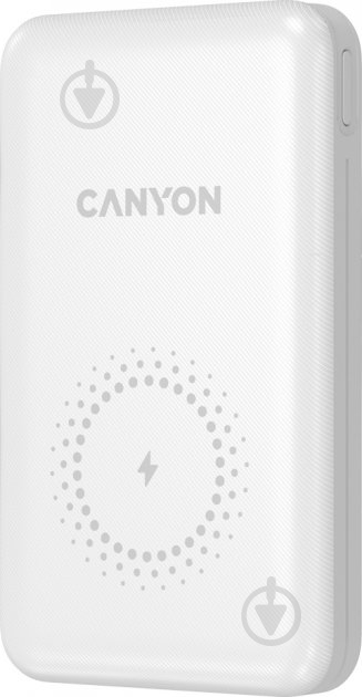 Повербанк Canyon PB-1001 10000 mAh white (CNS-CPB1001W) - фото 1