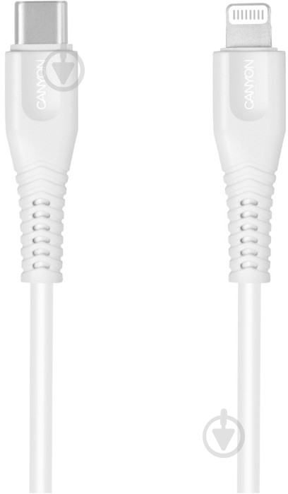 Кабель Canyon USB Type-C Lightning MFI-4 1,2 м white (CNS-MFIC4W) - фото 2