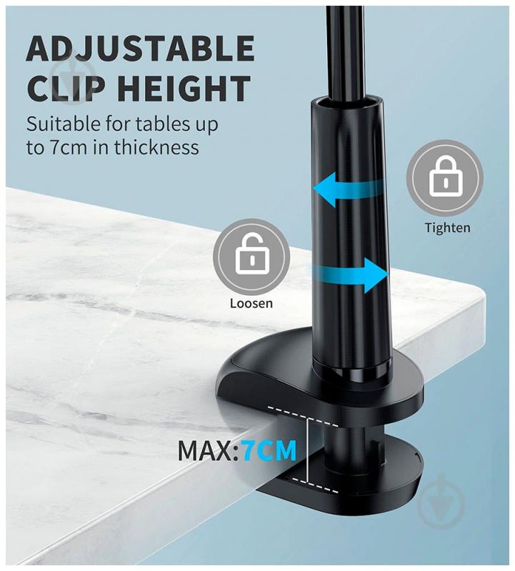 Автодержатель Choetech H049-BK черный - фото 7