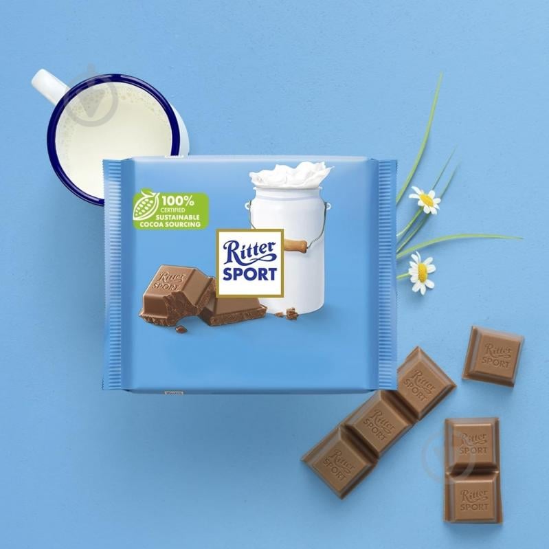 Молочний шоколад Ritter Sport з альпійським молоком 100 г - фото 3