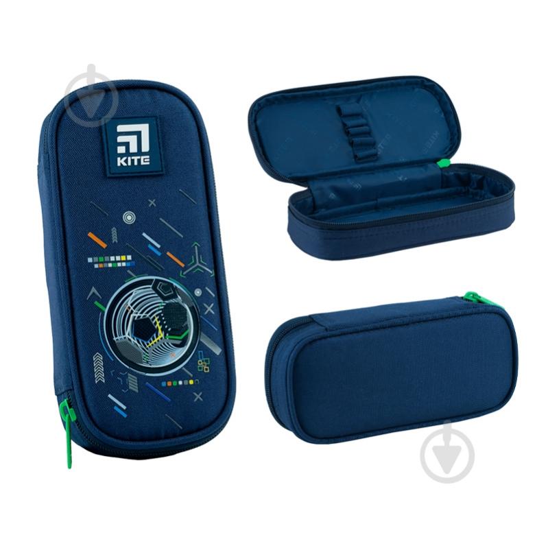 Пенал 662 Goal KITE синий - фото 1