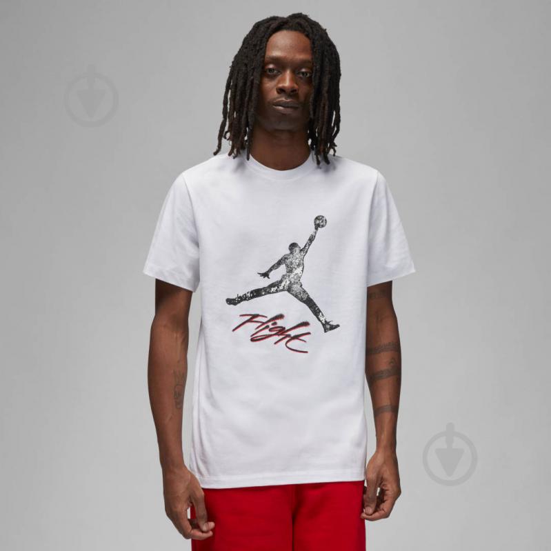 Футболка Jordan M J ESS JUMPMAN SS CREW DQ7376-100 р.S белый - фото 1