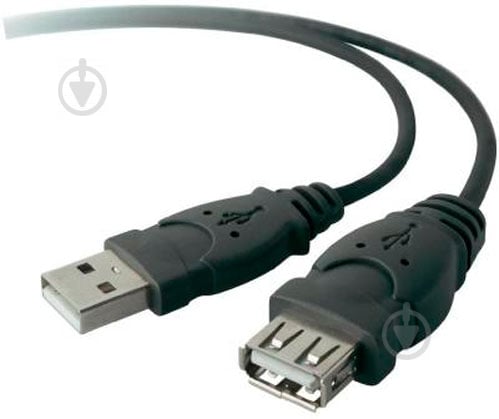 Кабель Belkin USB M – USB F 1.8 м чорний (F3U153CP1.8M) - фото 2