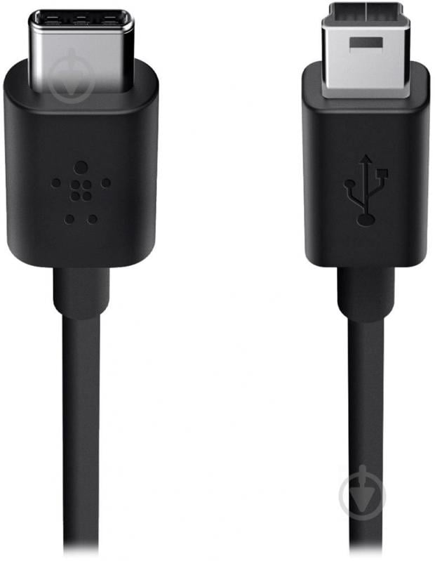 Кабель Belkin USB Type-C – miniUSB 1.8 м чорний (F2CU034bt06-BLK) - фото 1