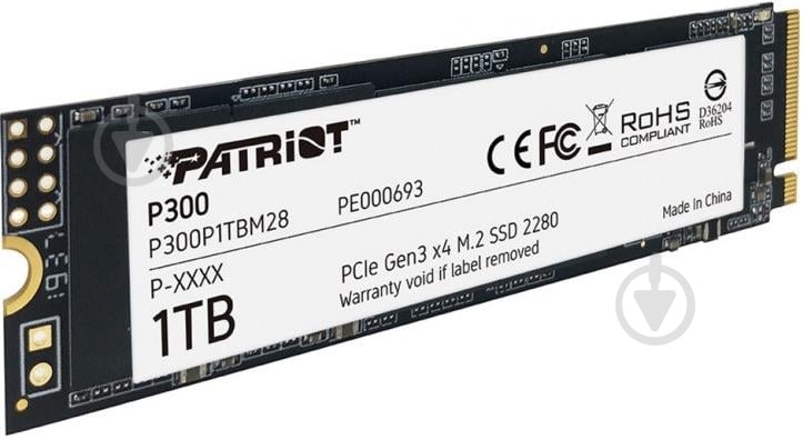 SSD-накопитель Patriot 2280 P300 1000GB M.2 PCI Express 3.0 x4 3D TLC (P300P1TBM28) - фото 2