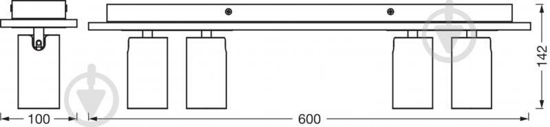 Спот Ledvance Mercury 4x3,4 Вт GU10 чорний - фото 9