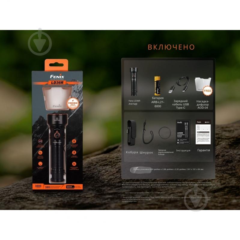 Фонарь ручной Fenix 3600 Lm [019] Black LD36RB - фото 4