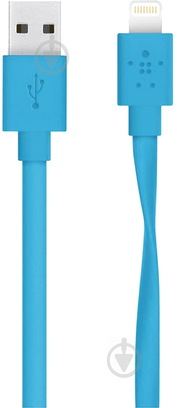 Кабель Belkin Lightning – USB 1.2 м голубой (F8J148bt04-BLU) - фото 1