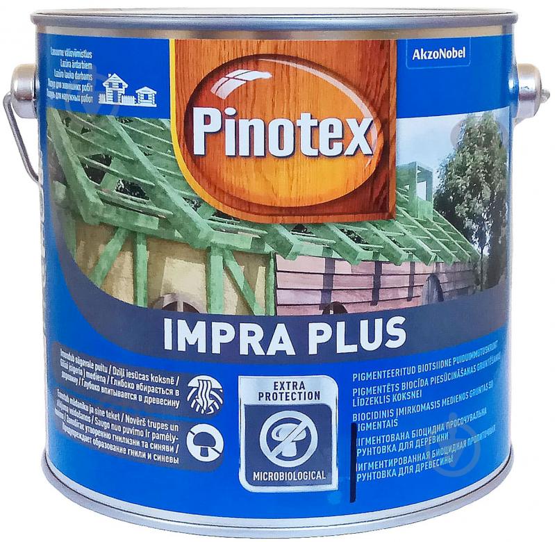 Грунт для дерева Pinotex Impra Plus зеленый 2,5 л - фото 1